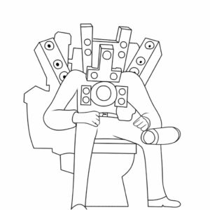 Coloriage Skibidi Toilet gratuit