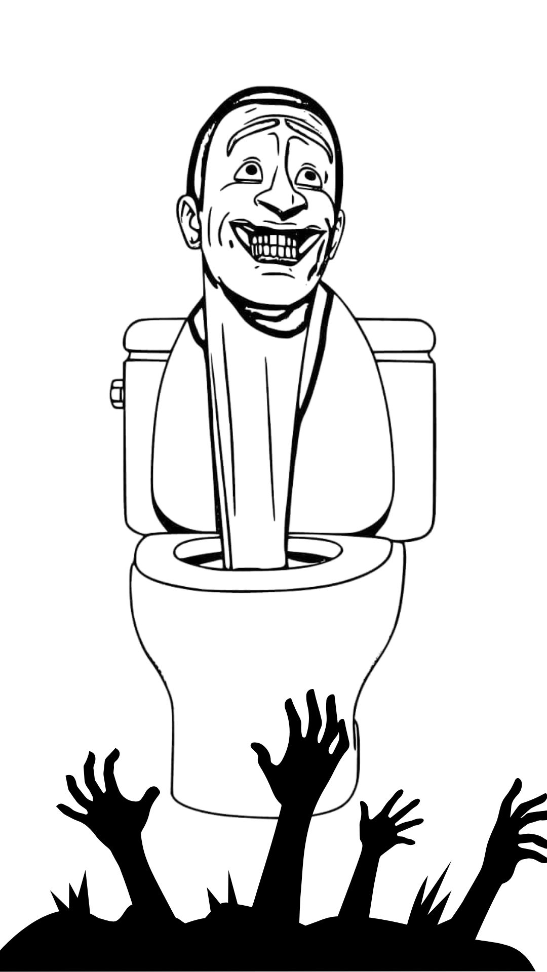 Coloriage Skibidi Toilet amusant pour enfants