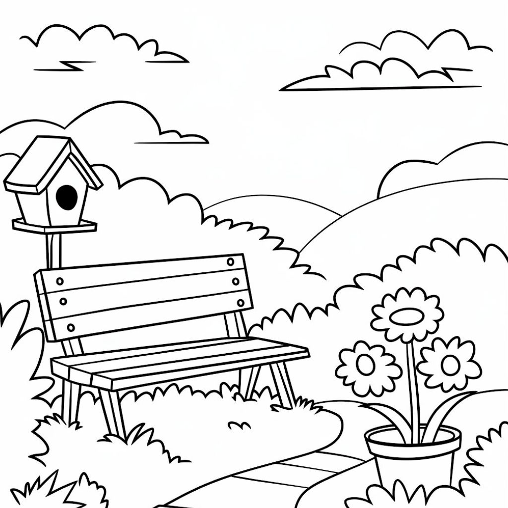 jardin coloriage