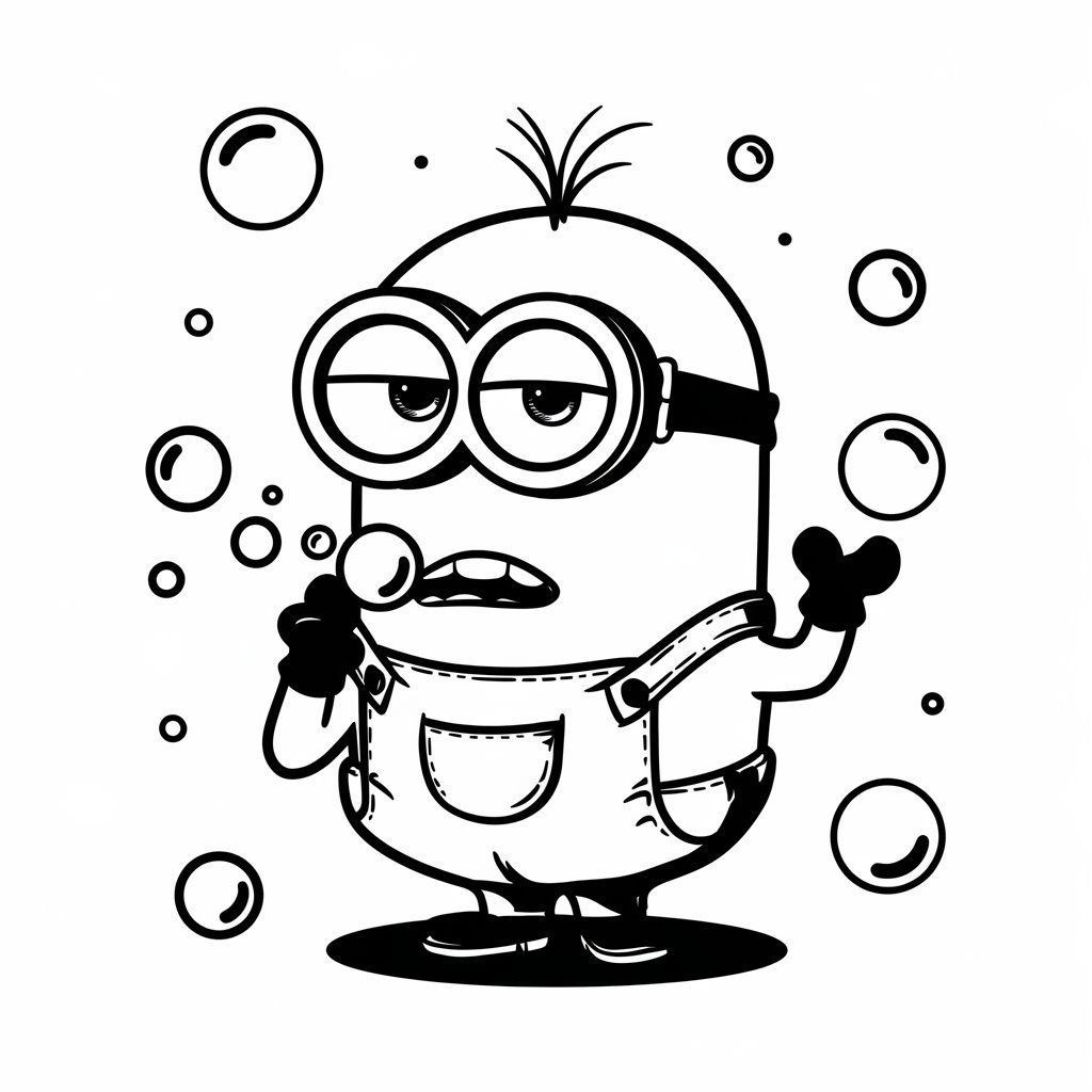 dessin coloriage minion
