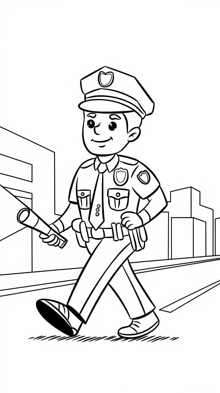 camion police coloriage pdf