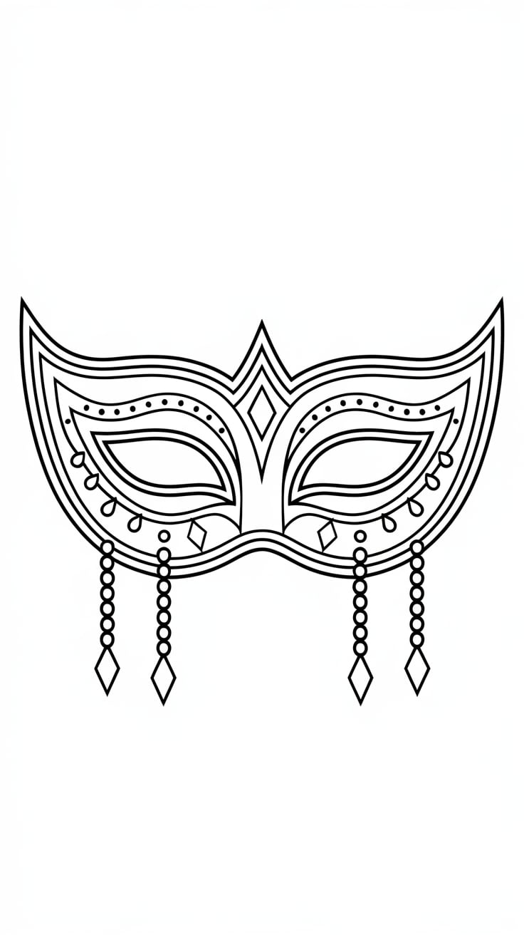 coloriages masques de carnaval