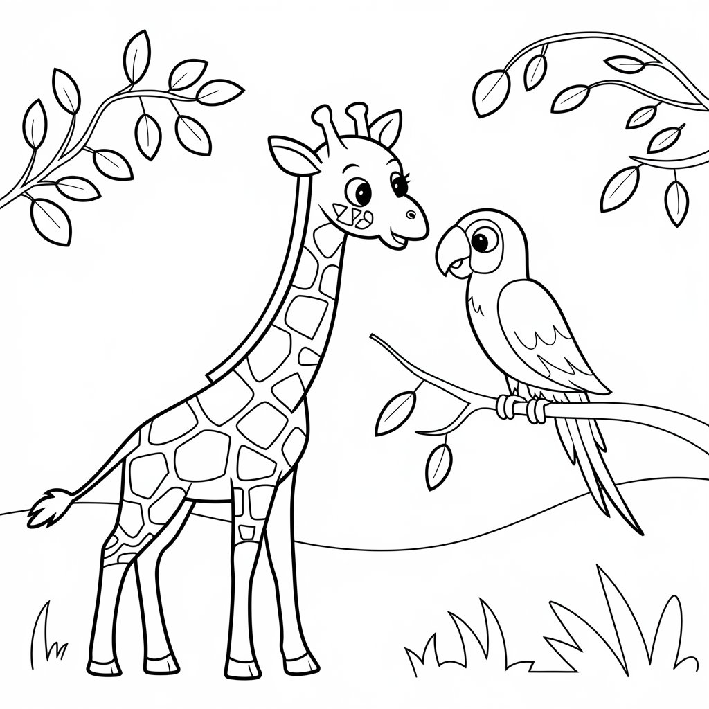 coloriage girafe