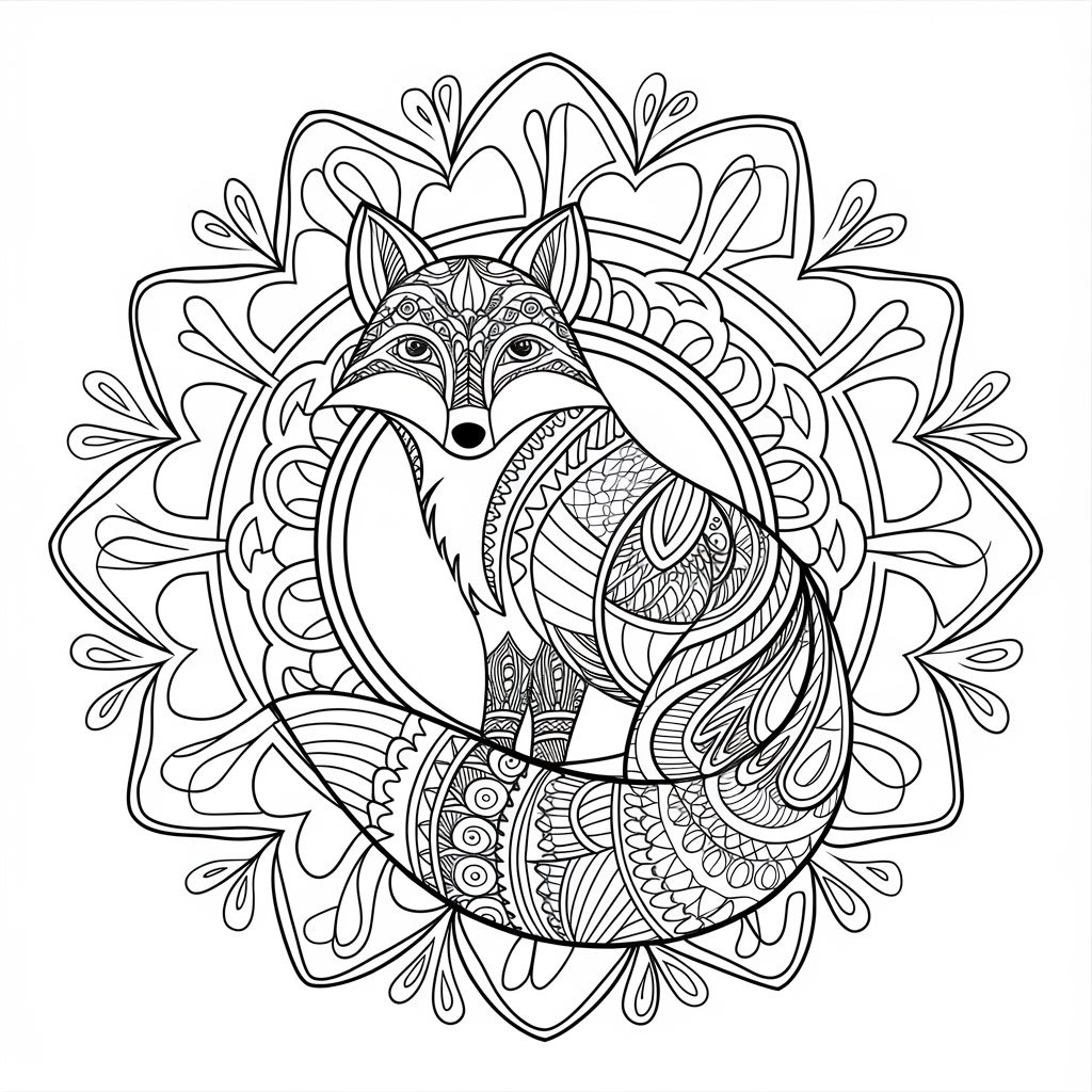 coloriage mandala fleur