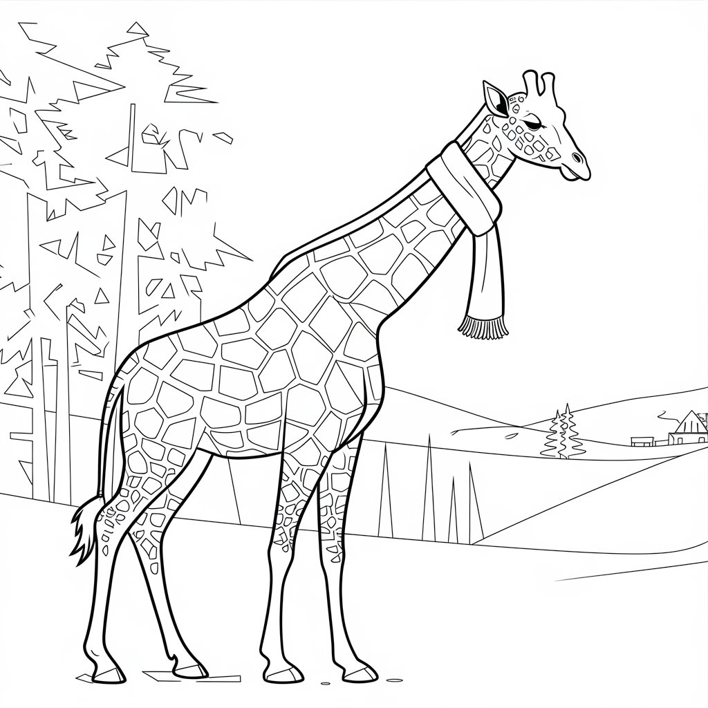 girafe coloriage