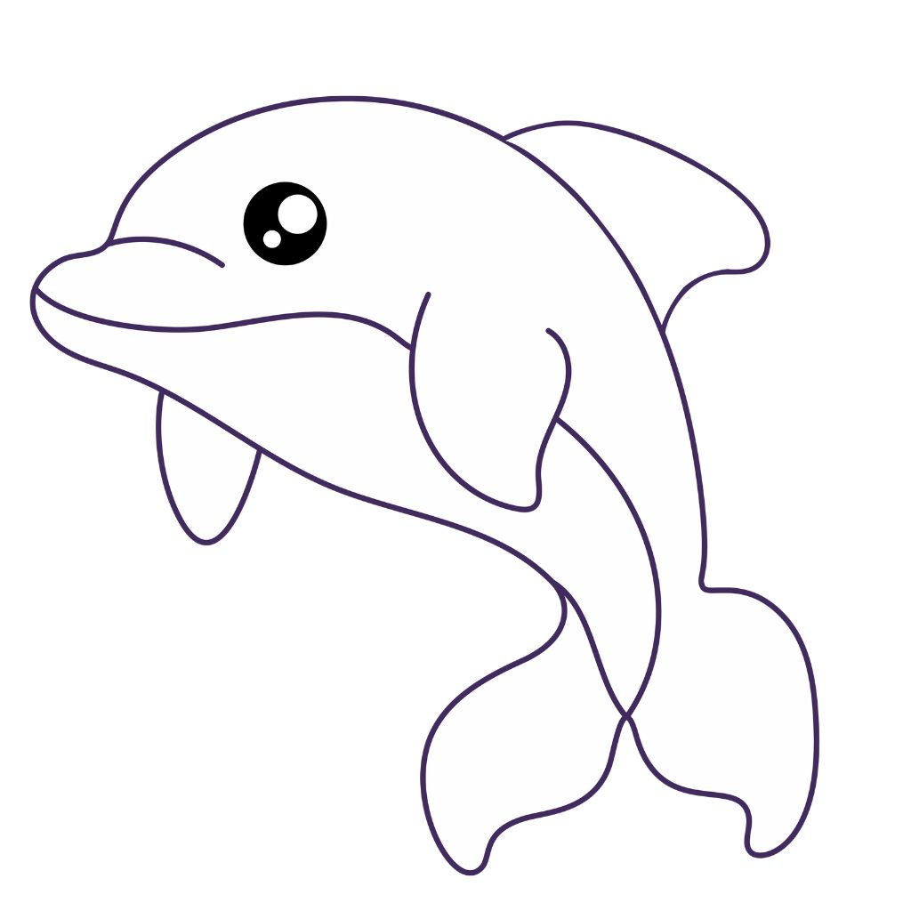 coloriage a imprimer dauphin