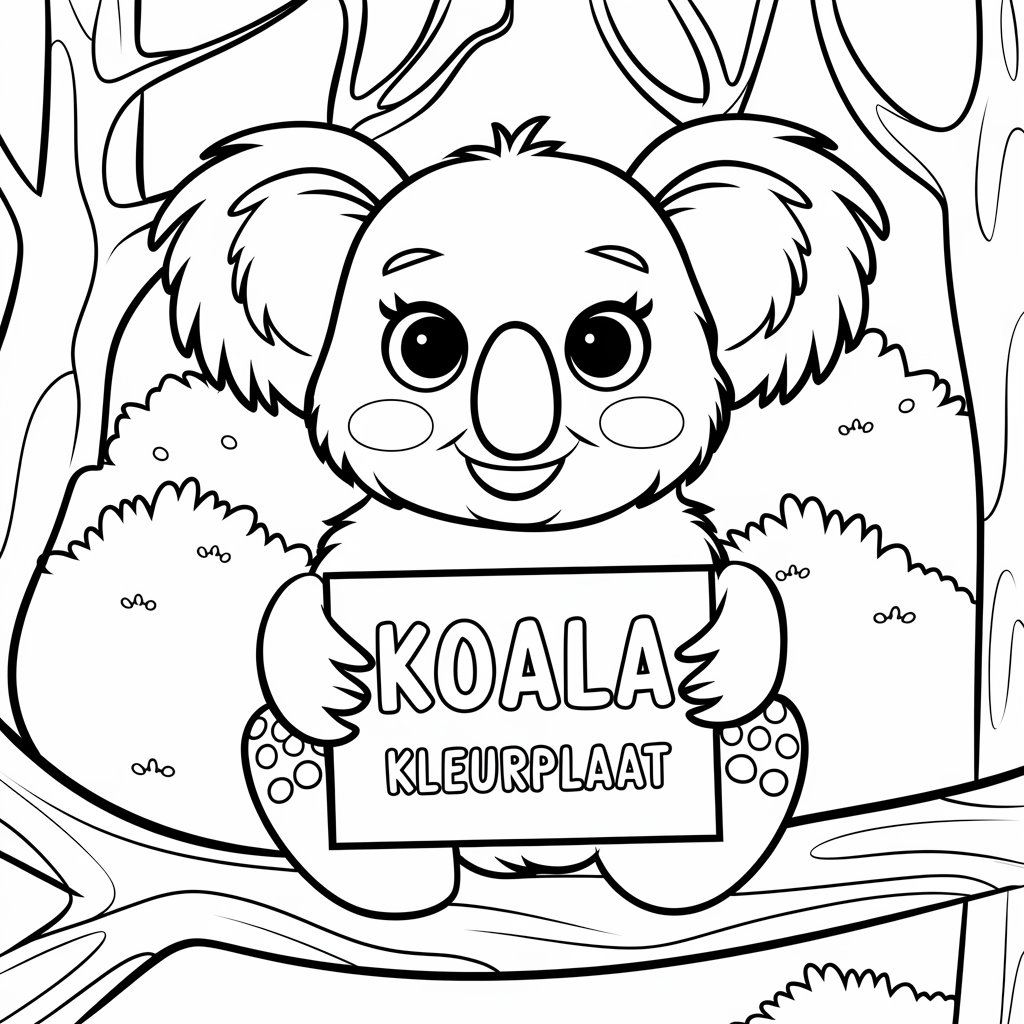coloriage koala à imprimer gratuit