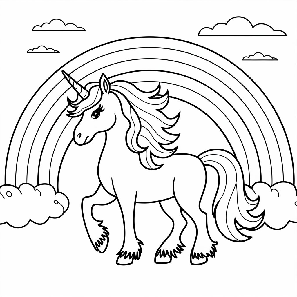 coloriage magique licorne