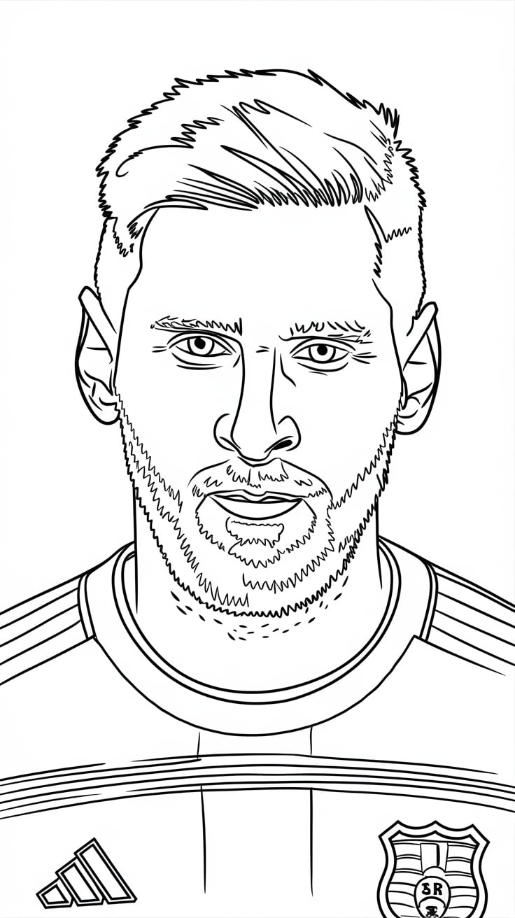 coloriage messi inter miami