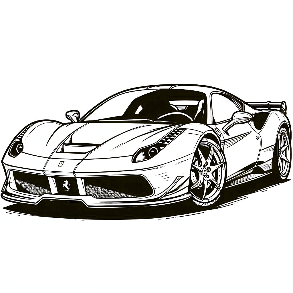 coloriage ferrari a imprimer