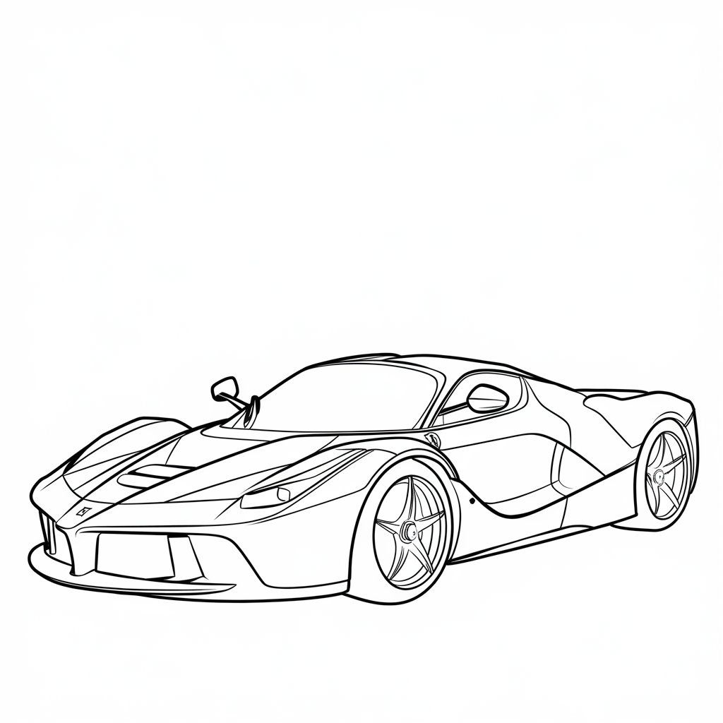 coloriage de voiture ferrari