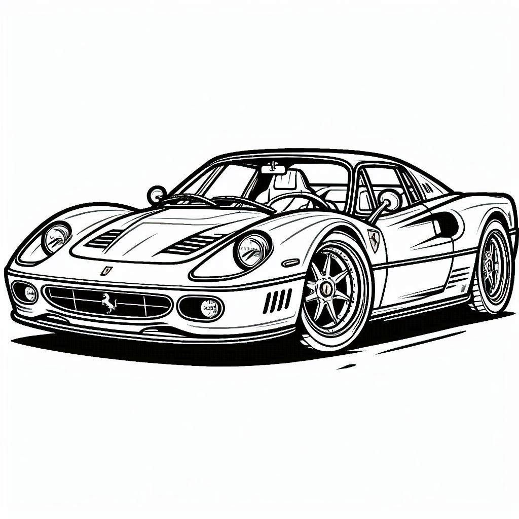 coloriage a imprimer ferrari