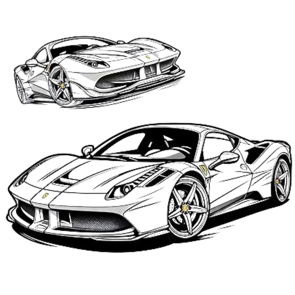coloriage voiture de sport ferrari
