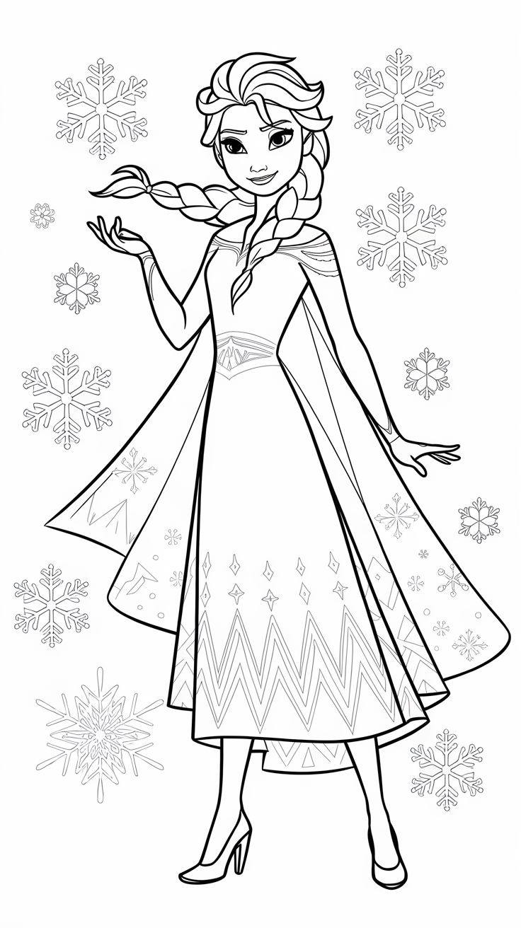 coloriage gratuit la reine des neige