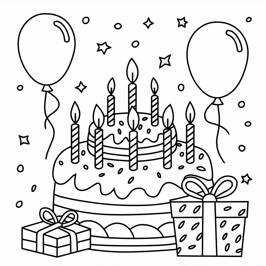 joyeux anniversaire maman coloriage