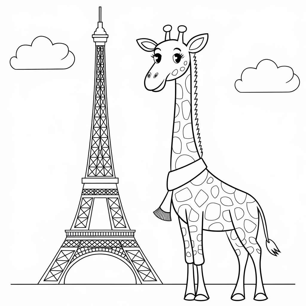 coloriages girafe
