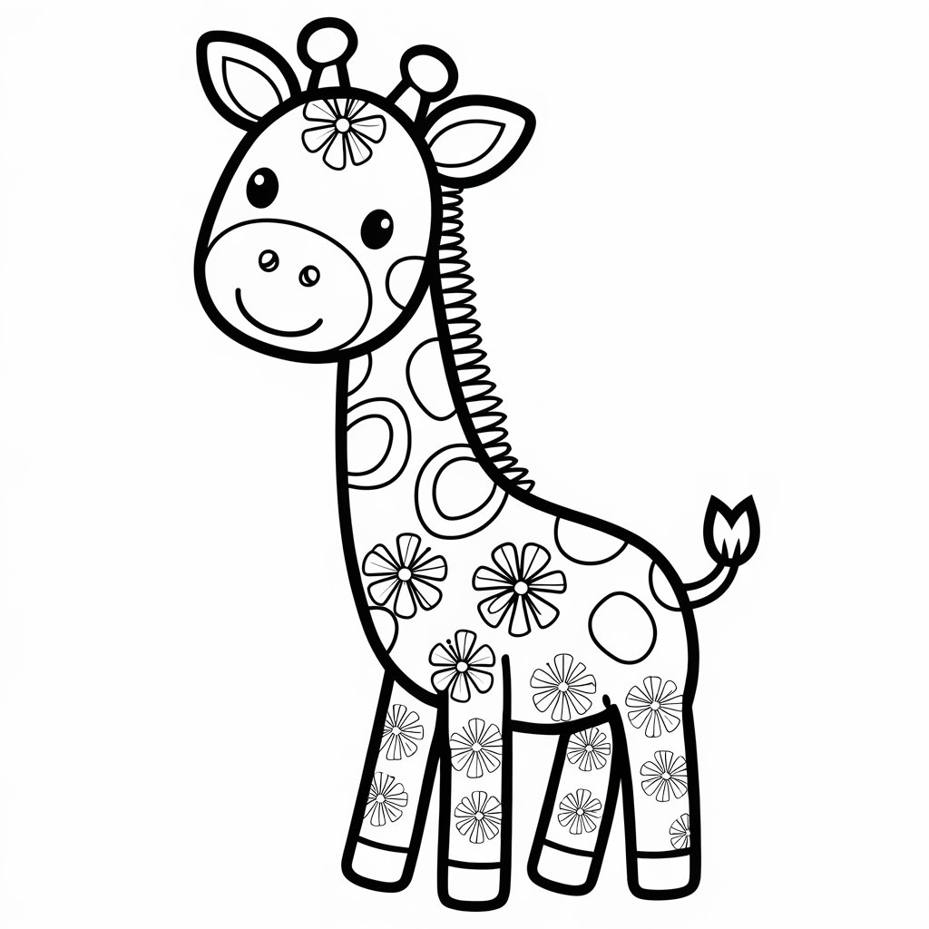 coloriage girafe à imprimer