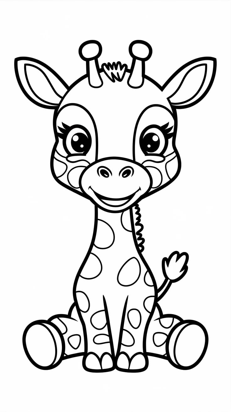 imprimer coloriage girafe