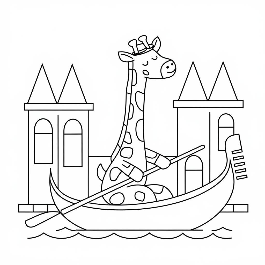 coloriage girafe facile