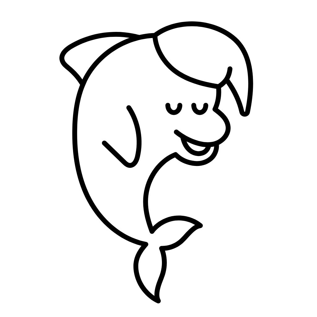 coloriage dauphin facile