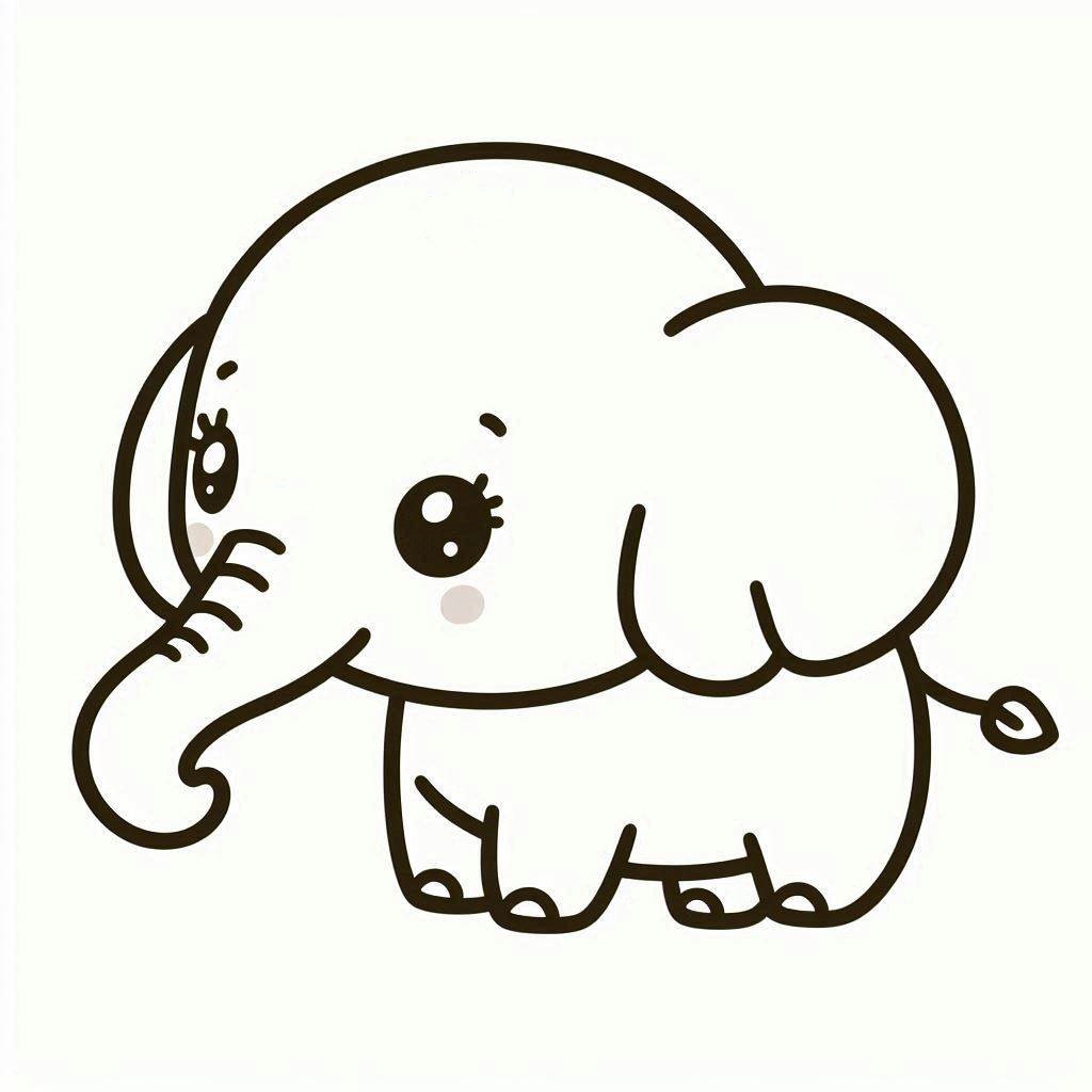 coloriage elephant à imprimer gratuit