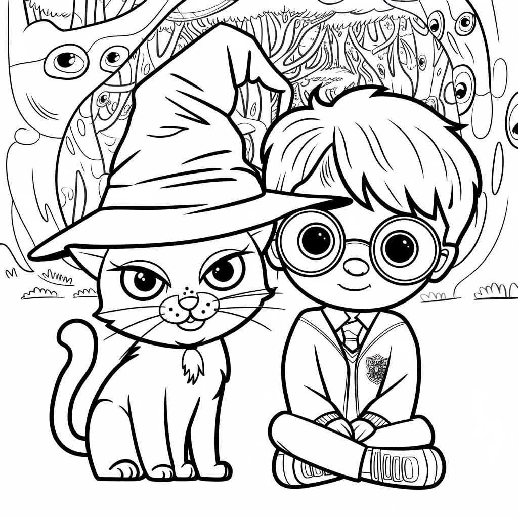 personnages coloriage harry potter