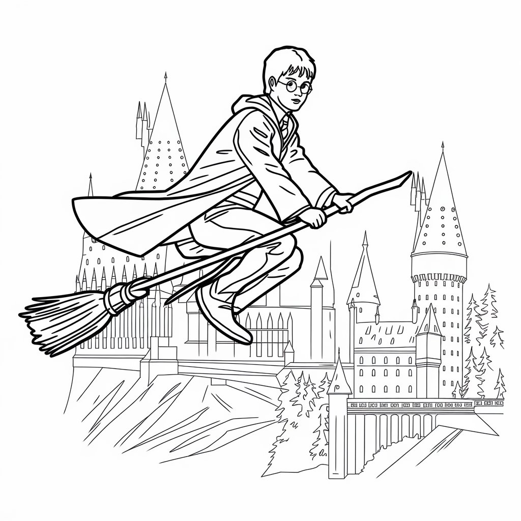 coloriage mystere harry potter