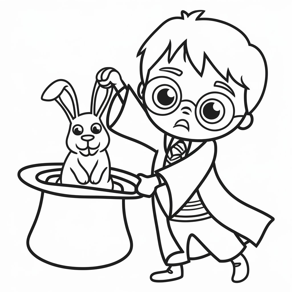 coloriage harry potter facile