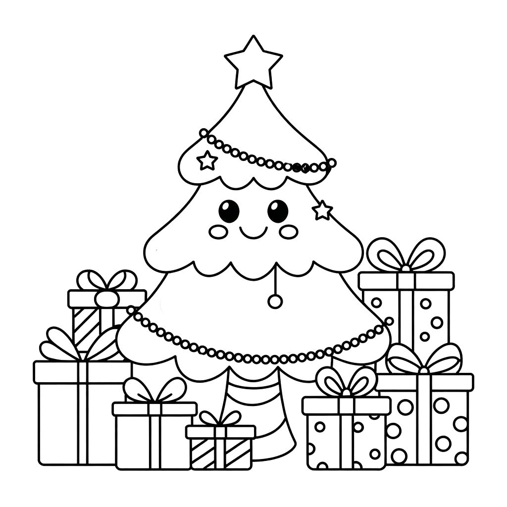 sapin de noel coloriage