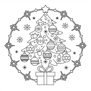 coloriage mandalas noel