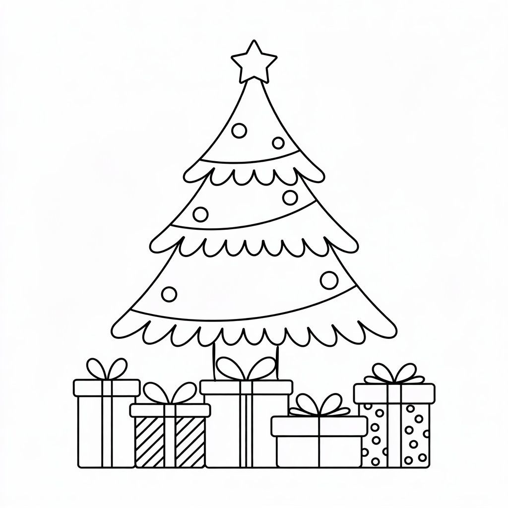 sapin de noel a imprimer coloriage