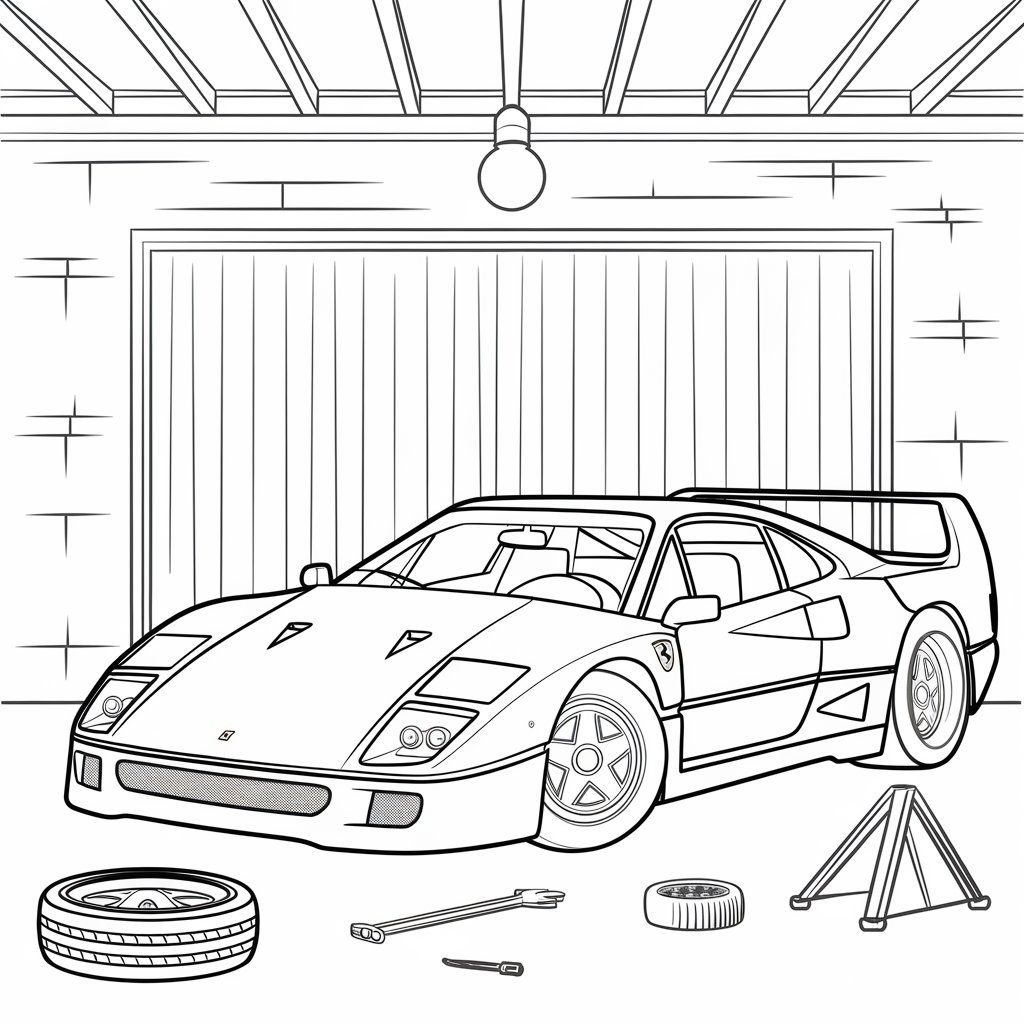 coloriage ferrari