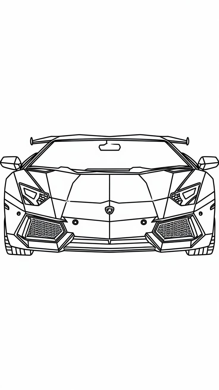 coloriage lamborghini aventador imprimer