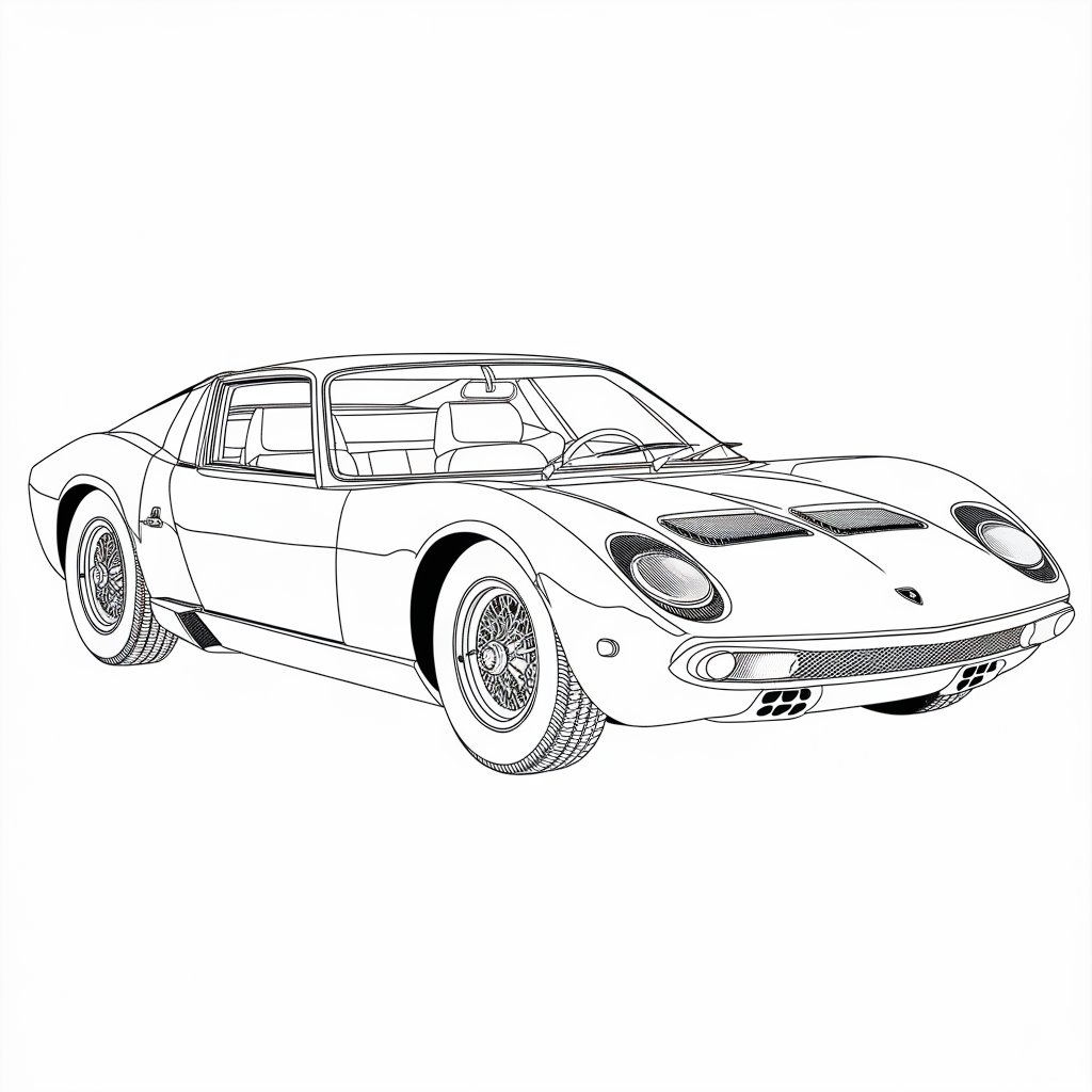coloriage de lamborghini a imprimer gratuit
