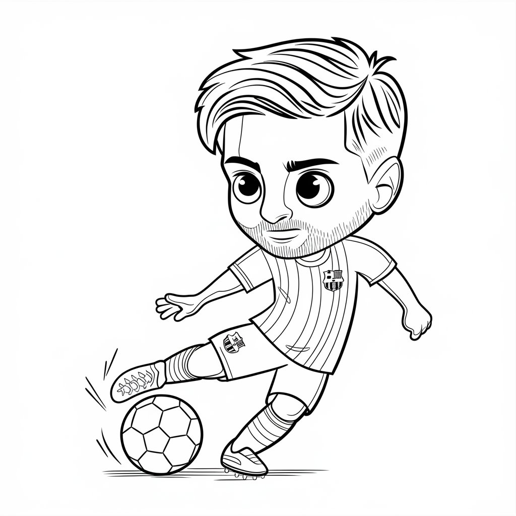 coloriage de messi