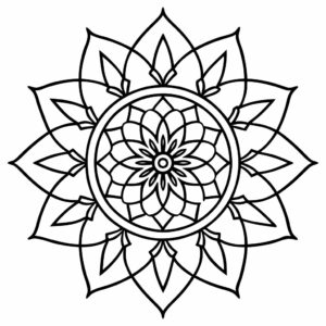 coloriage fleurs mandala