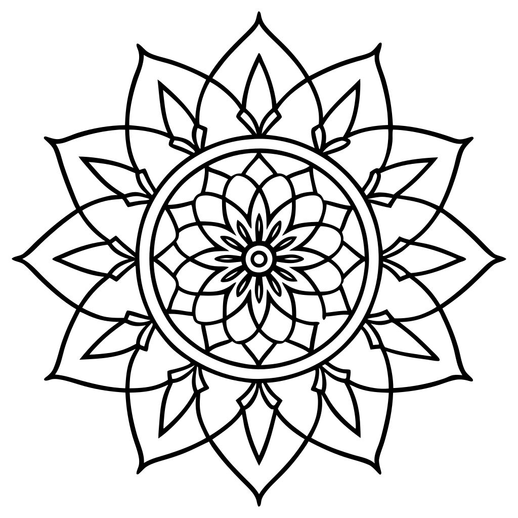coloriage fleurs mandala