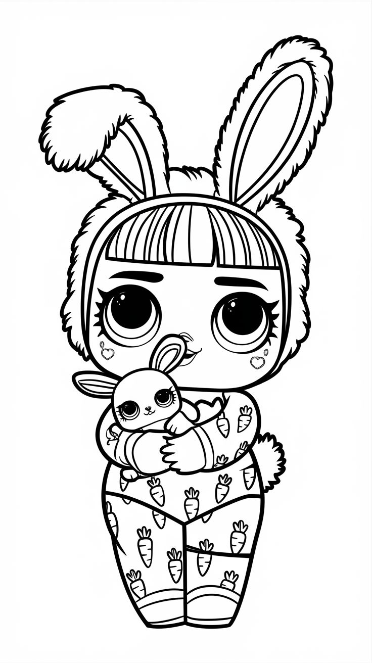 coloriage à imprimer poupée lol