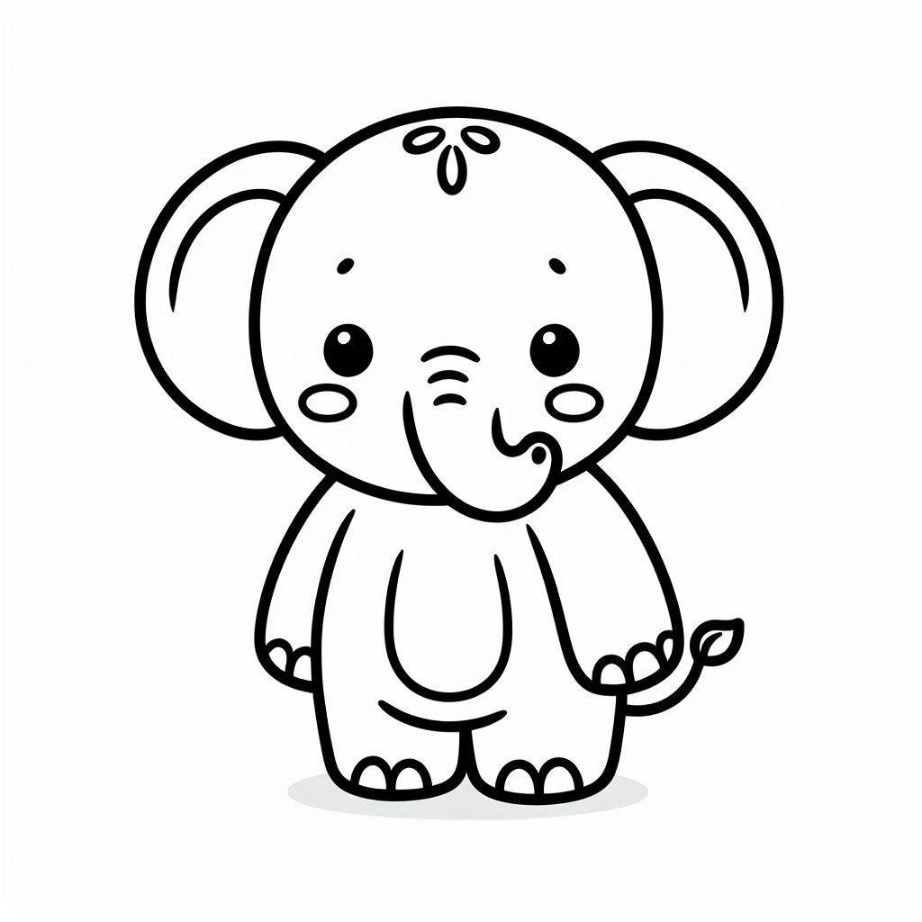 coloriage elephant pdf