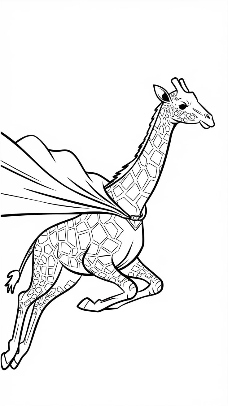 girafe coloriage facile