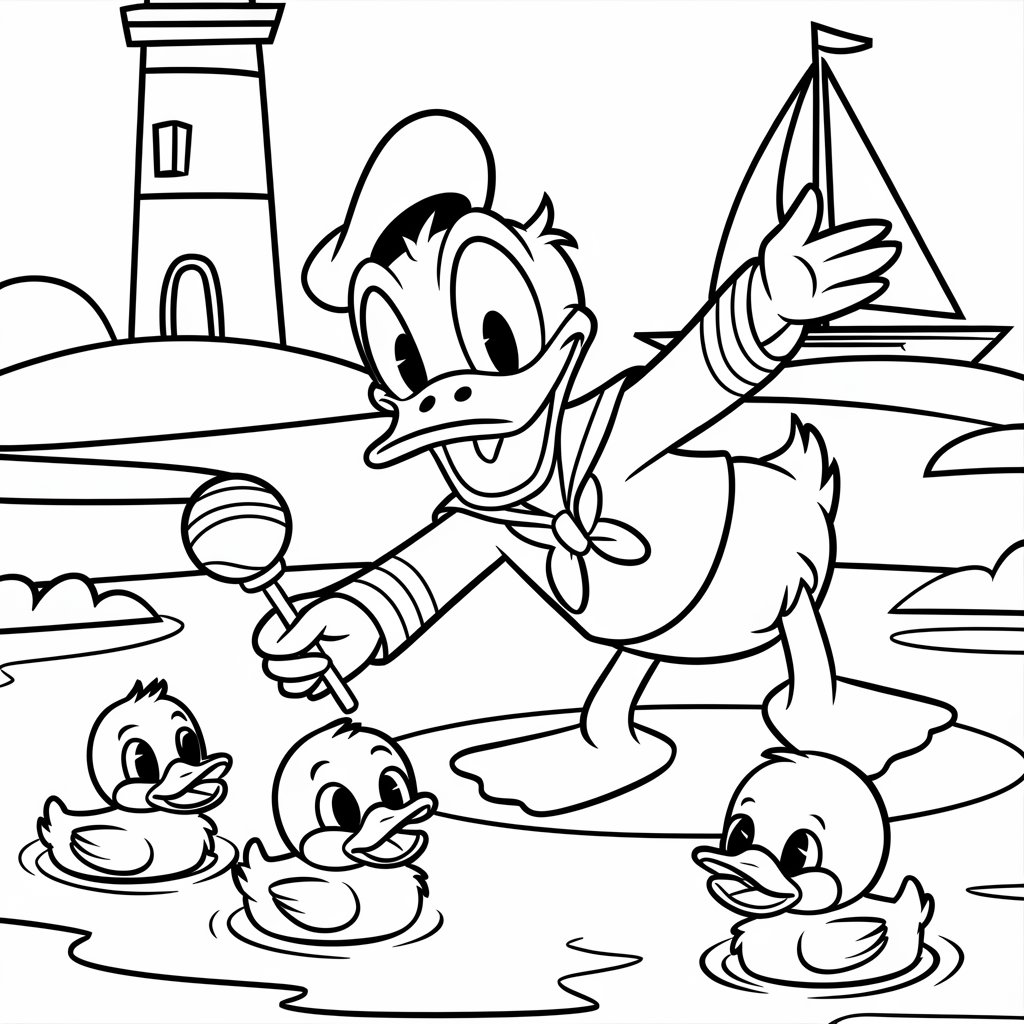 coloriage donald noel