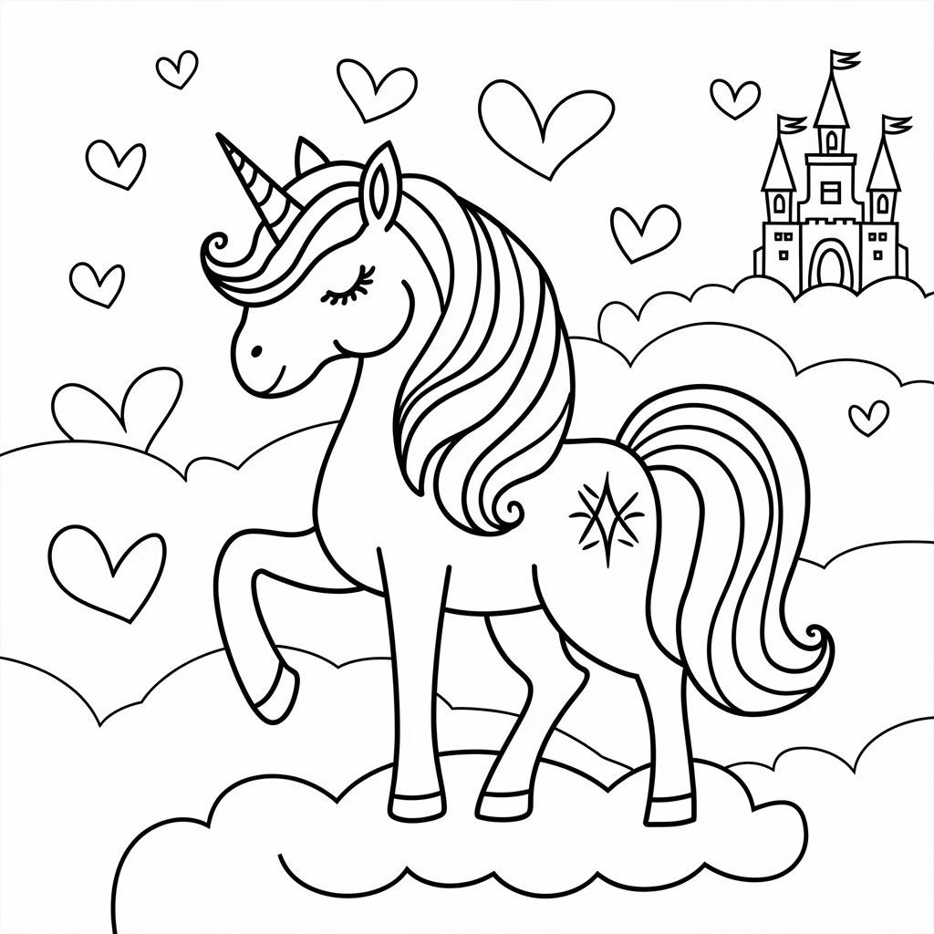 coloriage licorne a imprimer