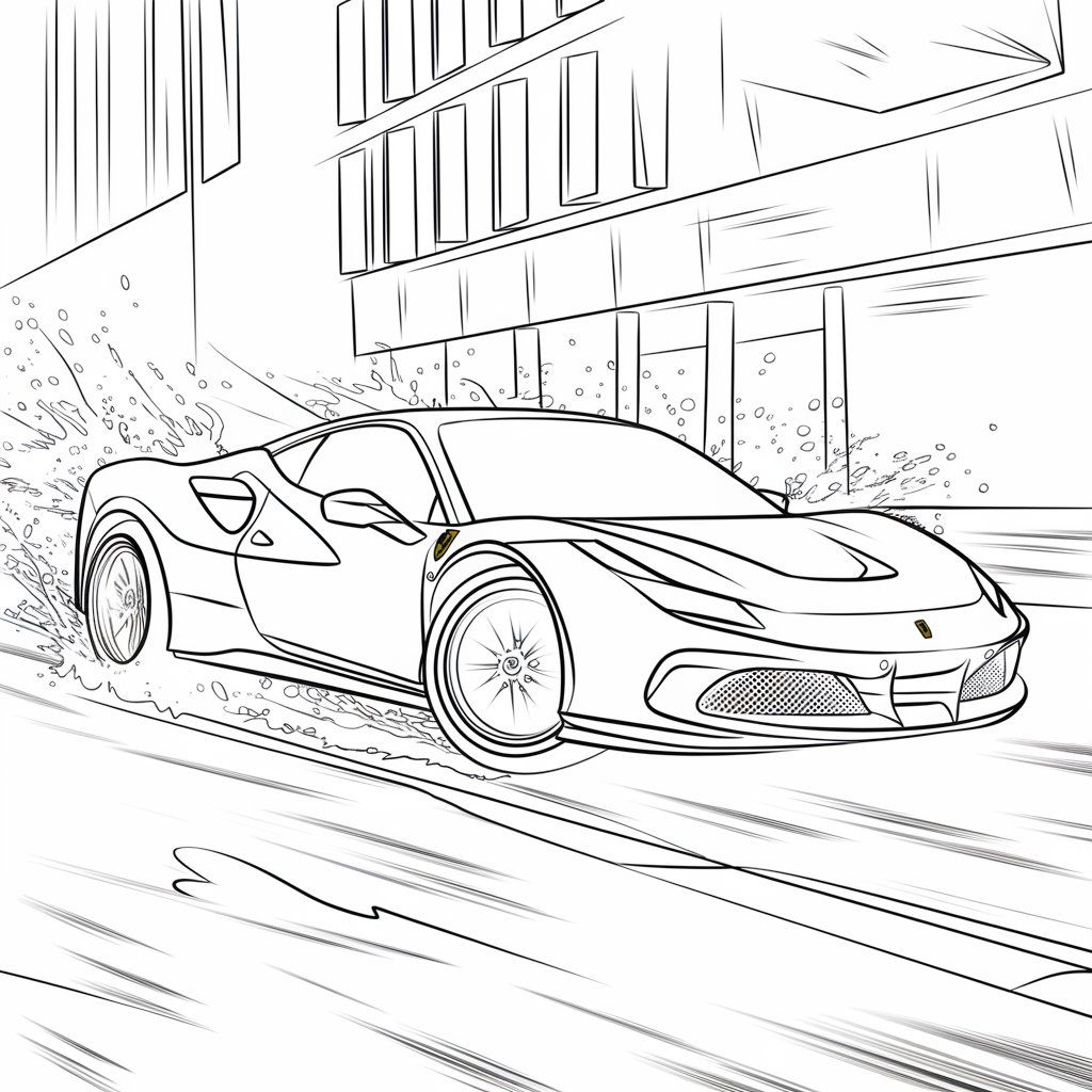 ferrari coloriage