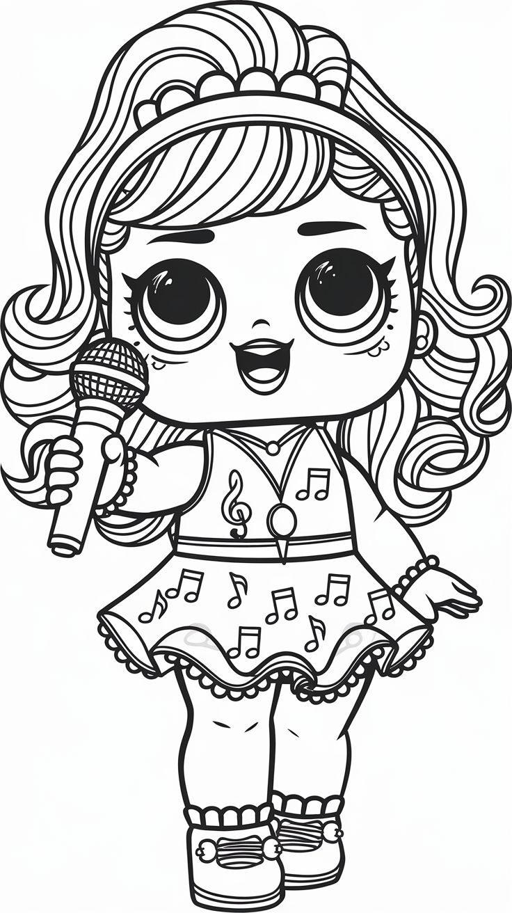 coloriage de poupe lol