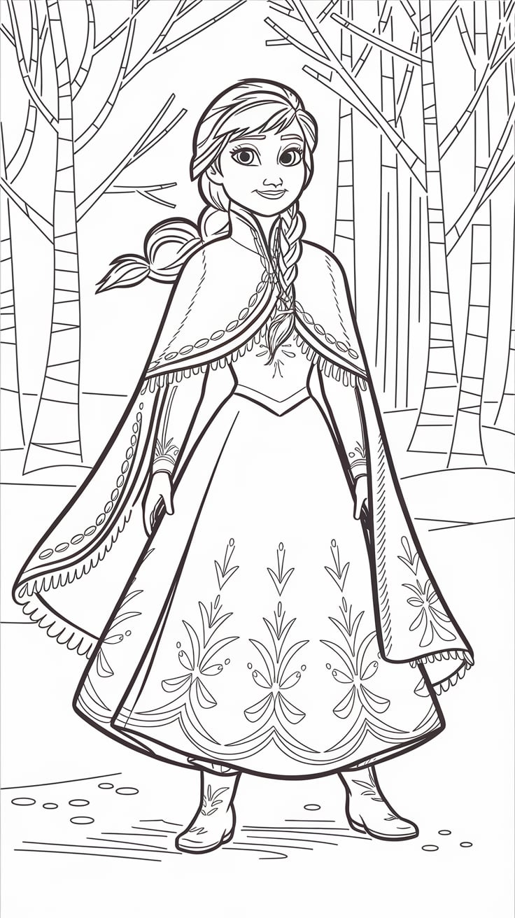coloriage anna la reine des neiges