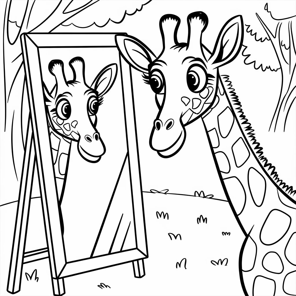 coloriage de girafe