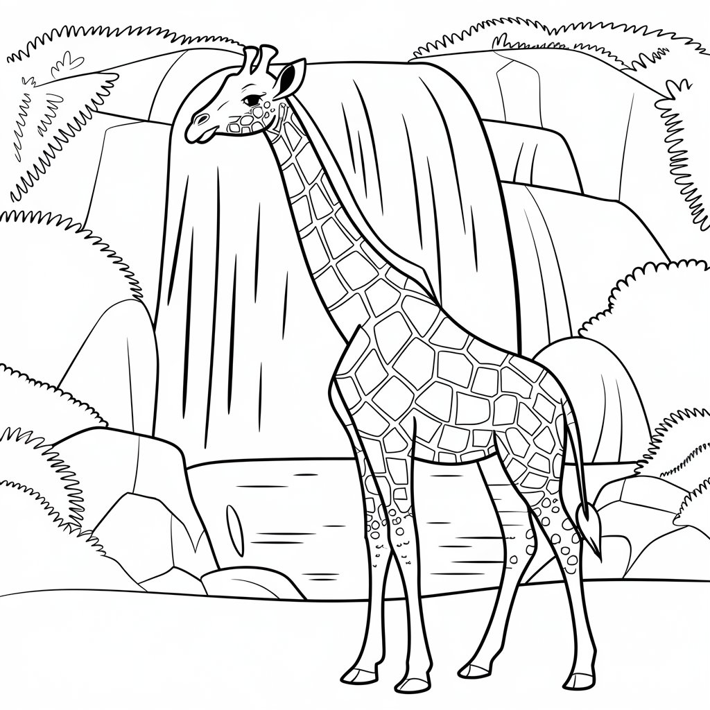 coloriage girafe maternelle