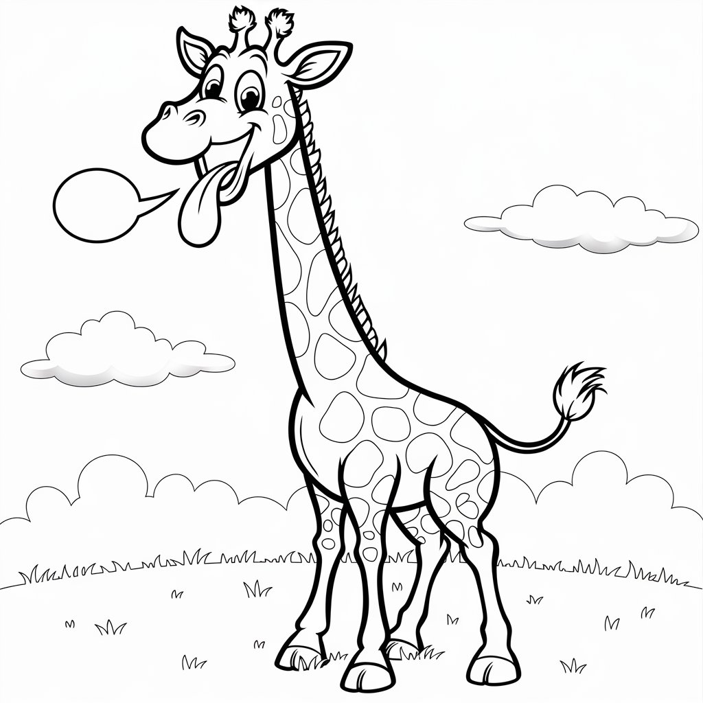 coloriage animaux girafe