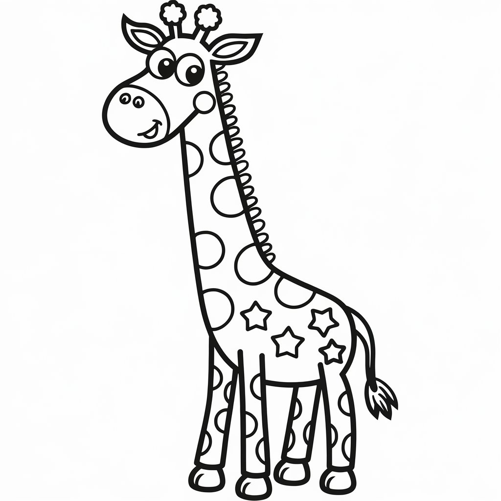 coloriage de girafe a imprimer gratuit