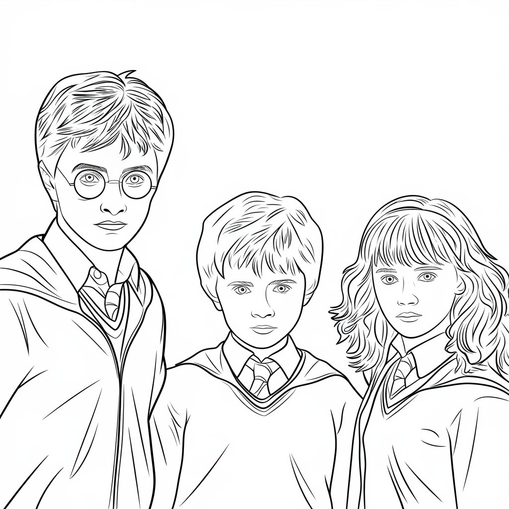 coloriage à imprimer harry potter